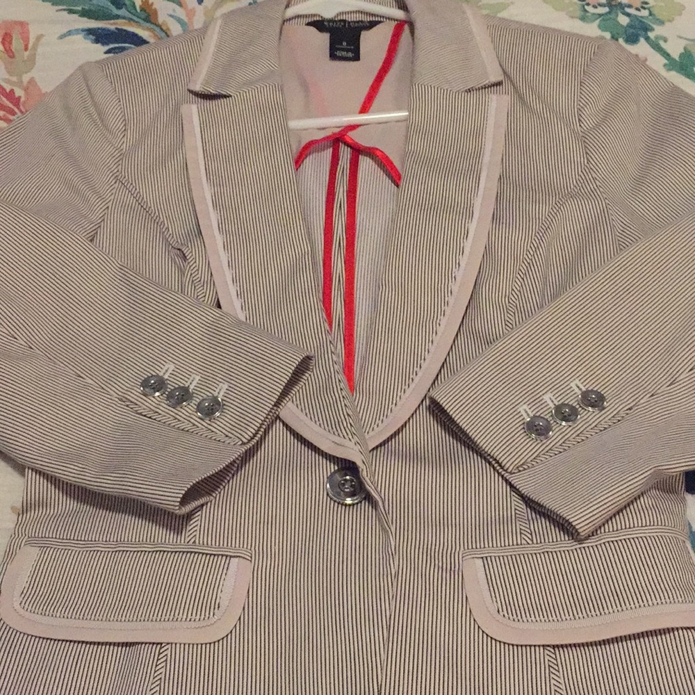 White House Black Market pin striped blazer